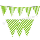 Green Stripes Bunting BABY SHOWER Pretty UR Party Default Title  