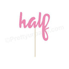 Half Cake Topper - Pink ALL PARTY SUPPLIES Pretty UR Party   