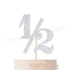 1/2 Cake Topper - Silver ALL PARTY SUPPLIES Pretty UR Party   