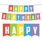 Rainbow Happy Birthday Bunting THEME PARTIES Pretty UR Party Default Title  