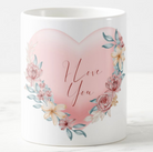 Floral Heart Valentines Mug ALL PARTY SUPPLIES Pretty UR Party   