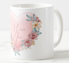 Floral Heart Valentines Mug ALL PARTY SUPPLIES Pretty UR Party   