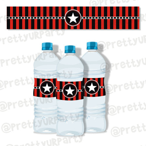 Captain America Water Bottle Labels 