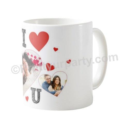 Happy Valentines Day I Love You Photo in Heart Mug ALL PARTY SUPPLIES Pretty UR Party   