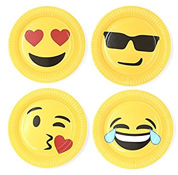 Emoji Paper Plates THEME PARTIES Pretty UR Party   