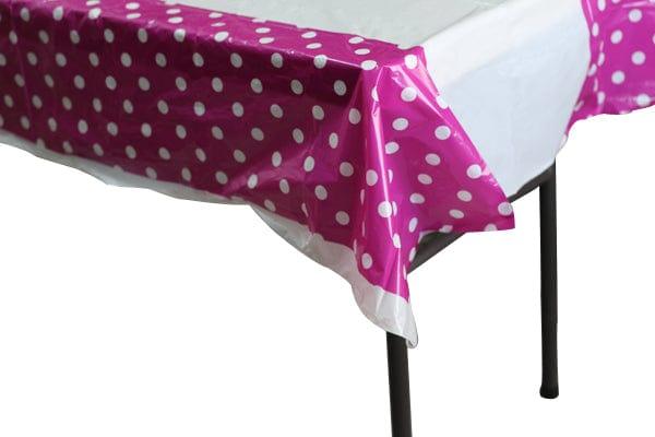 Purple Polka dots Table cover - Disposable THEME PARTIES Pretty UR Party   
