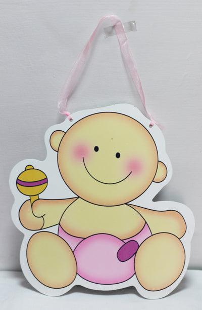 Baby girl wooden hanging - small BABY SHOWER Pretty UR Party   