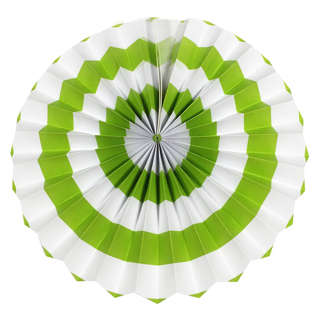 Light Green Stripes Paper Fans ALL PARTY SUPPLIES Pretty UR Party   