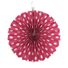 Dark Pink Polka Dots Paper Fans ALL PARTY SUPPLIES Pretty UR Party   