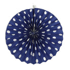 Royal Blue Polka Dots Paper Fans ALL PARTY SUPPLIES Pretty UR Party   