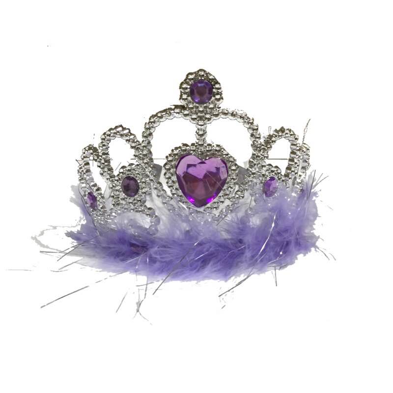 crown with feather purple – PRETTY UR PARTY