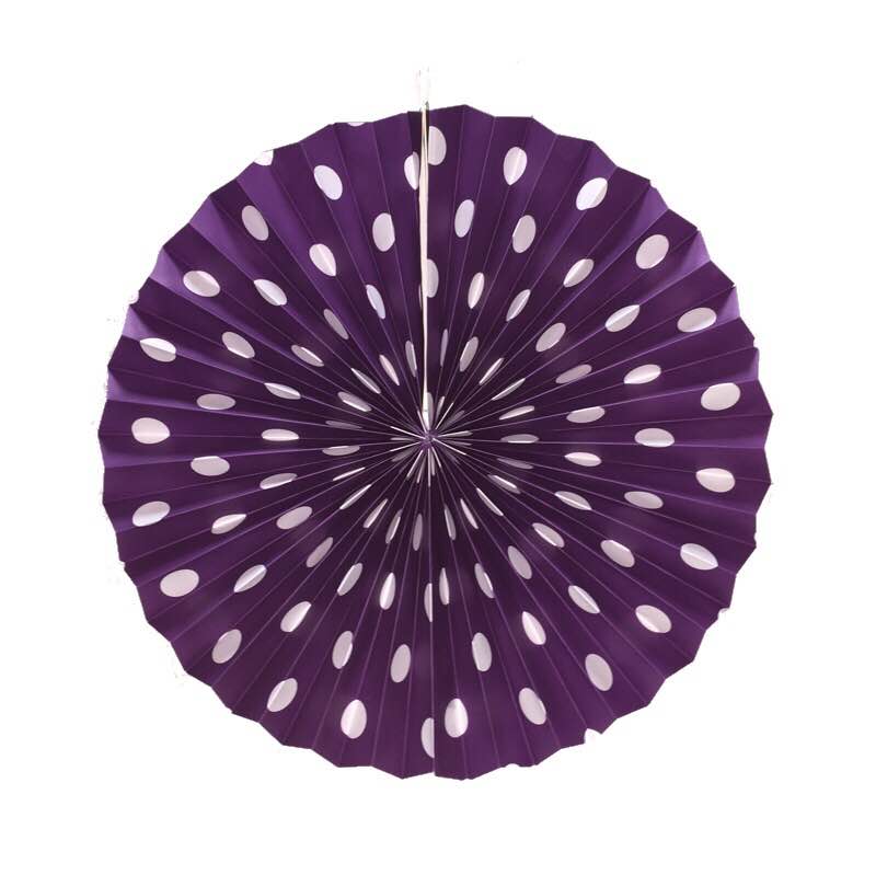 Purple Polka Dots Paper Fans ALL PARTY SUPPLIES Pretty UR Party   