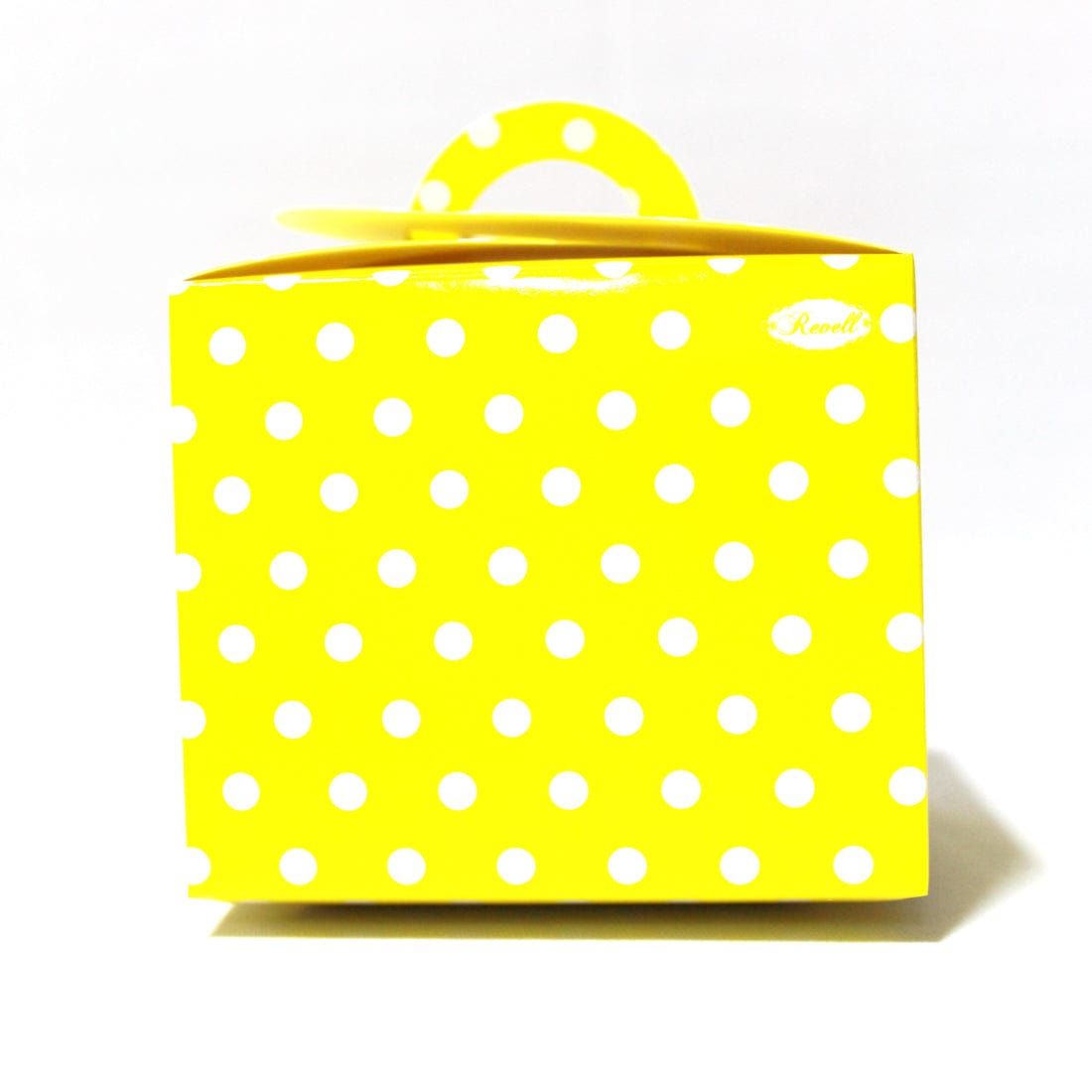 Yellow Polka Dot Cupcake Box - Pack of 6 THEME PARTIES Pretty UR Party   