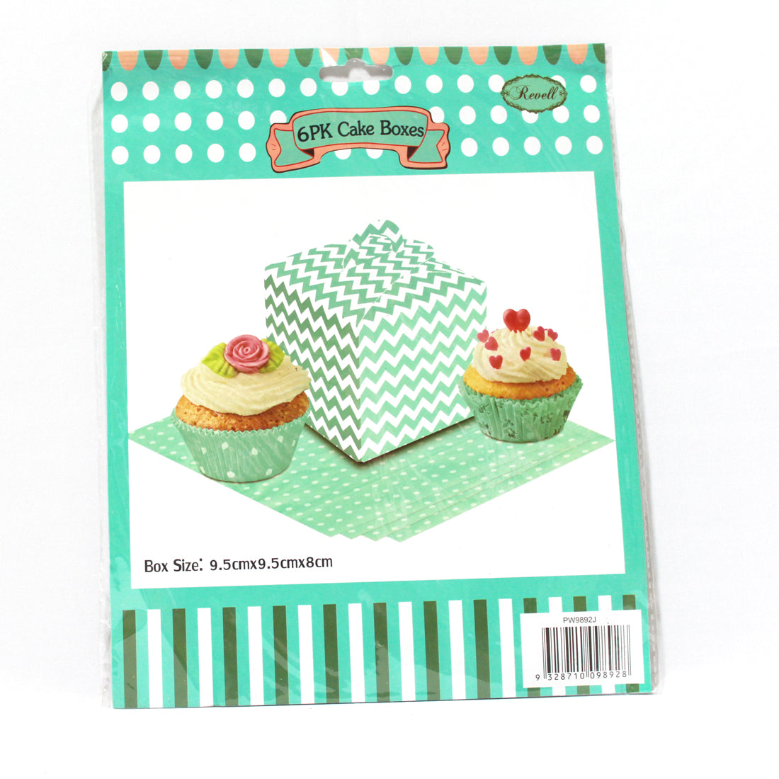 Blue Chevron Cupcake Box - Pack of 6 THEME PARTIES Pretty UR Party   