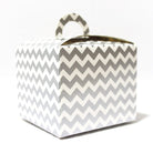 Silver Chevron Cupcake Box - Pack of 6 THEME PARTIES Pretty UR Party   