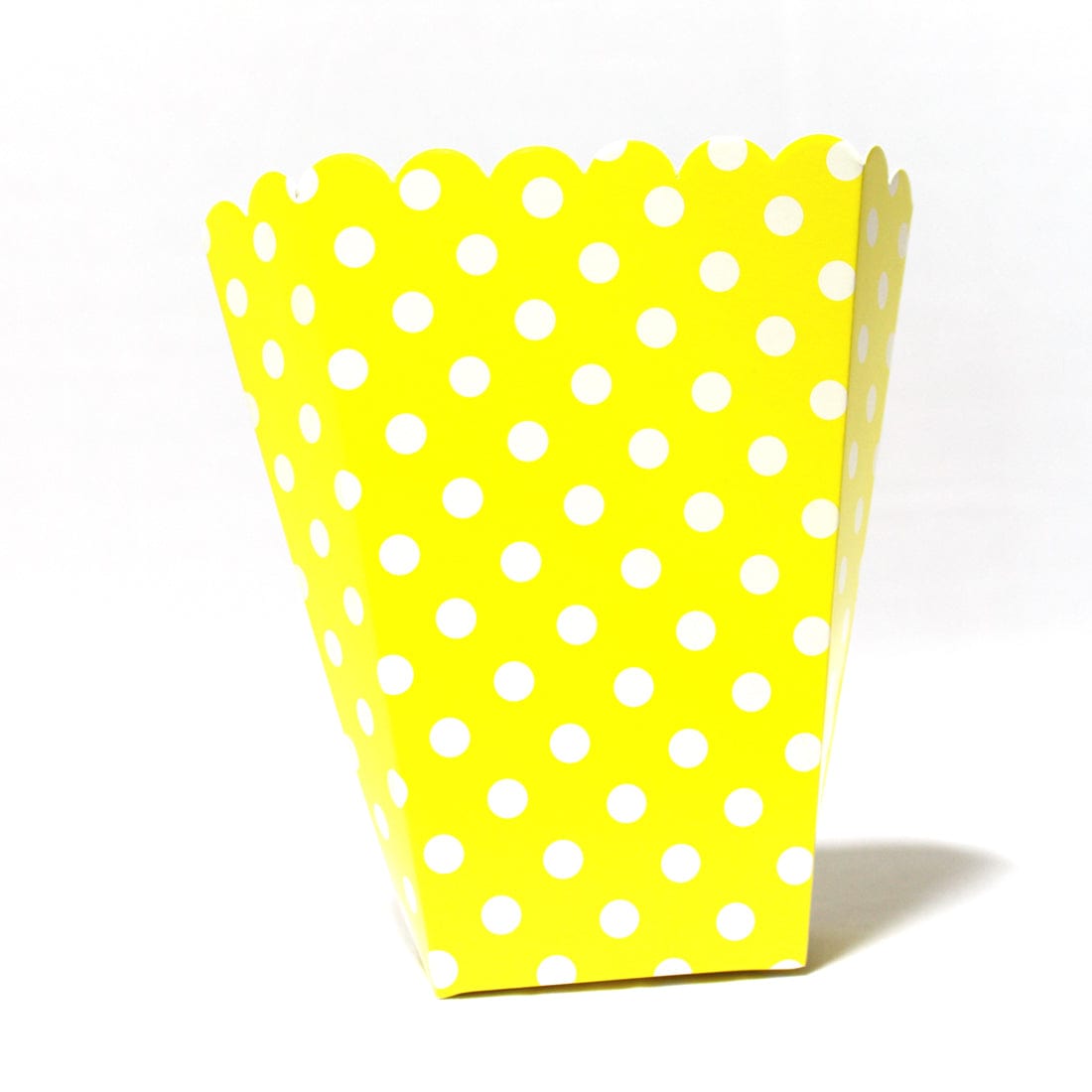 Yellow Polka Dot Popcorn Box - Pack of 10 ACCESSORIES Pretty UR Party   