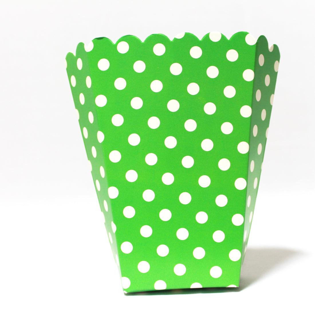 Green Polka Dot Popcorn Box - Pack of 10 ACCESSORIES Pretty UR Party   