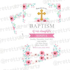 Baptism Pink Theme E-Invitations ALL PARTY SUPPLIES Pretty UR Party   