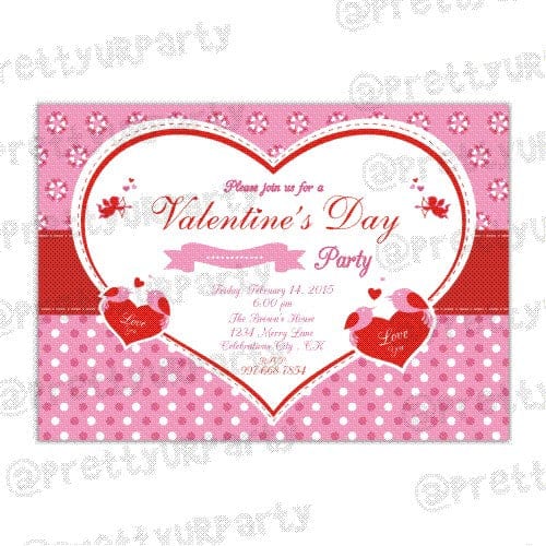 Valentine's Day Invitations ALL PARTY SUPPLIES Pretty UR Party Default Title  