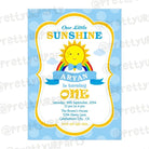 Sunshine Theme E-Invitations ALL PARTY SUPPLIES Pretty UR Party   