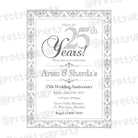 25th Anniversary Theme E-Invitations ALL PARTY SUPPLIES Pretty UR Party   