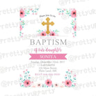 Baptism Pink Theme E-Invitations ALL PARTY SUPPLIES Pretty UR Party   