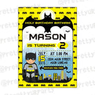 Batman Inspired Invitations ALL PARTY SUPPLIES Pretty UR Party Default Title  