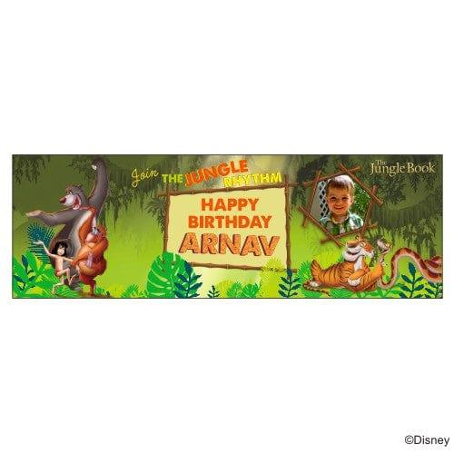 Personalized Jungle Book Birthday Banner 30in ALL PARTY SUPPLIES Pretty UR Party Default Title  