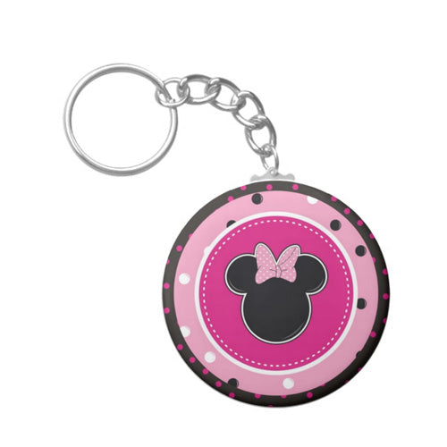 Personalised Minnie Mouse Keychain RETURN GIFTS Pretty UR Party Default Title  