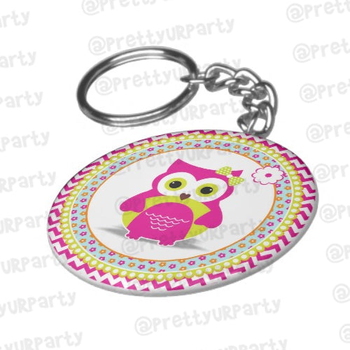 Personalised GirlyOwl Keychain RETURN GIFTS Pretty UR Party Default Title  