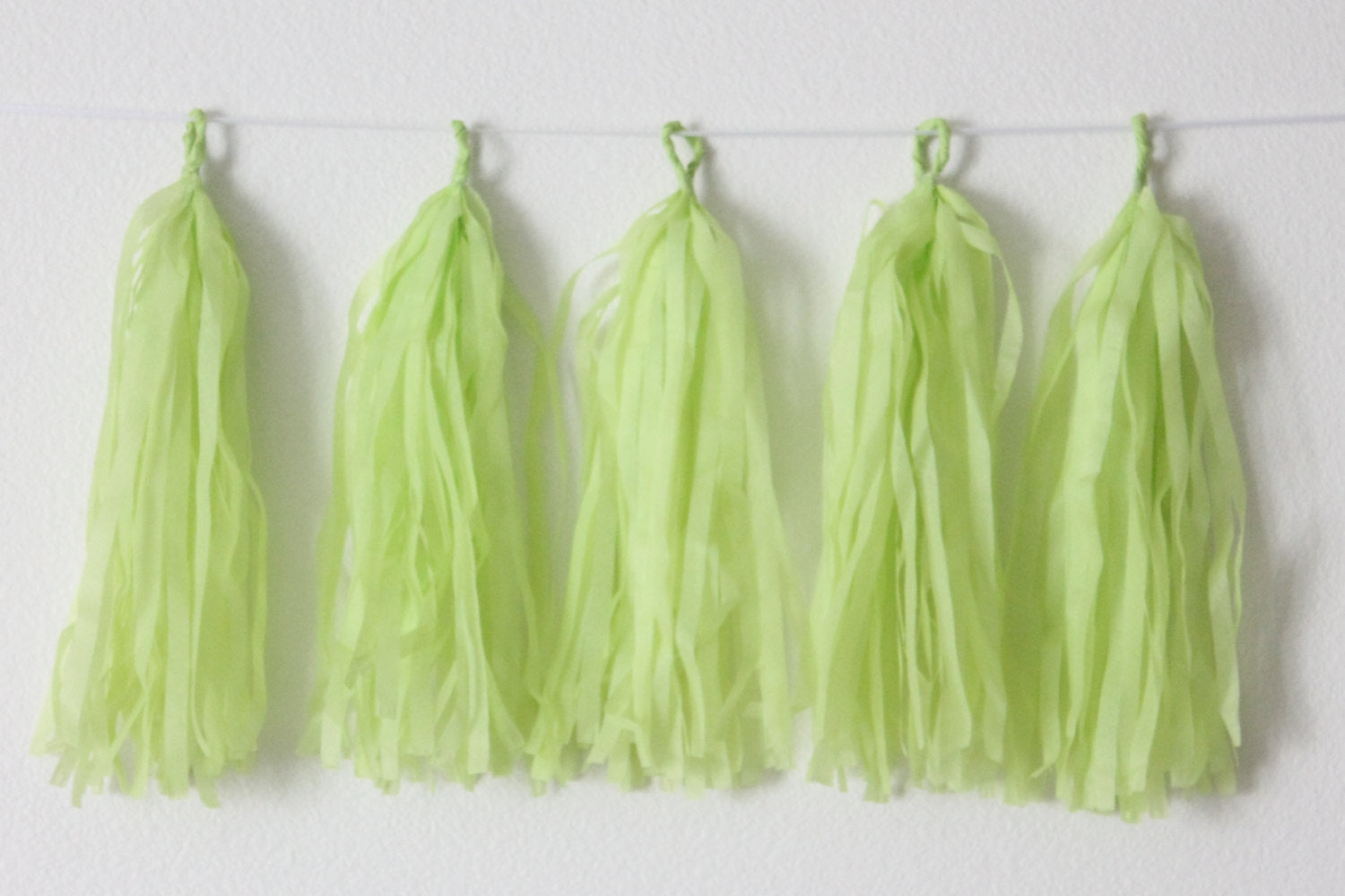 Lime Green Tassel Garland Kit - Set of 5 THEME PARTIES Pretty UR Party   