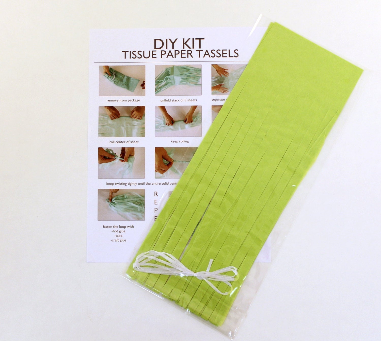 Lime Green Tassel Garland Kit - Set of 5 THEME PARTIES Pretty UR Party   