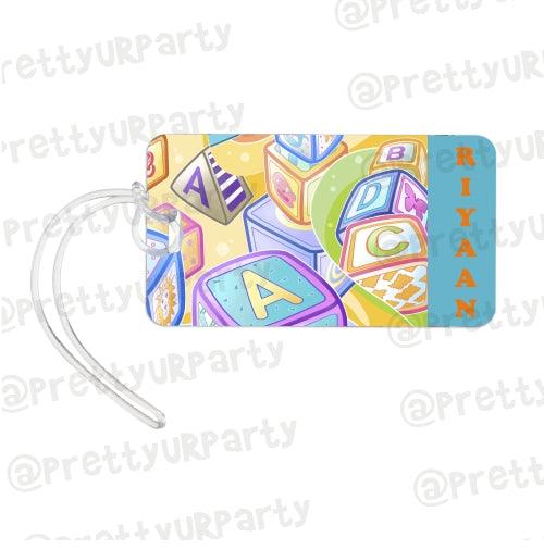 Luggage Tag Art 001 PERSONALISED Pretty UR Party   
