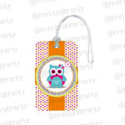 Girly Owl Luggage Tags PERSONALISED Pretty UR Party   