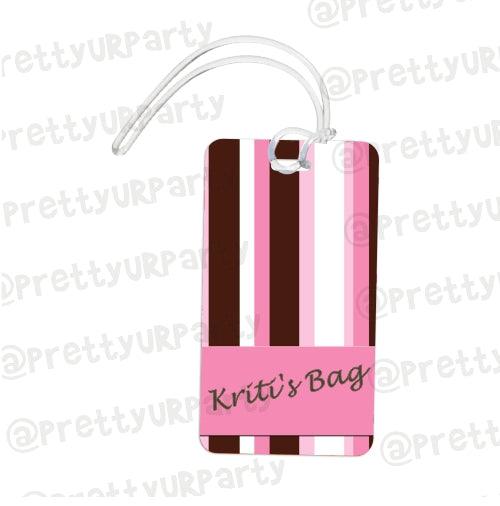 Luggage Tag Art 003 PERSONALISED Pretty UR Party   