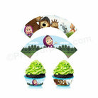 Masha and The Bear Theme Cupcake Wrappers THEME PARTIES Pretty UR Party Default Title  