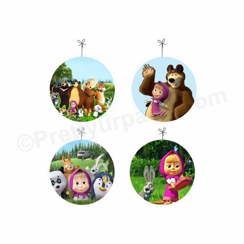 Masha and The Bear Theme Danglers THEME PARTIES Pretty UR Party Default Title  