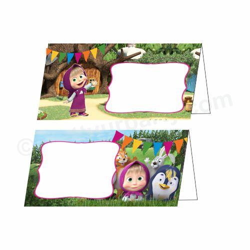 Masha and The Bear Theme Food Labels / Buffet Table Cards THEME PARTIES Pretty UR Party Default Title  