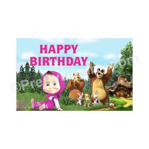 Masha and The Bear Theme Table Mats THEME PARTIES Pretty UR Party Default Title  