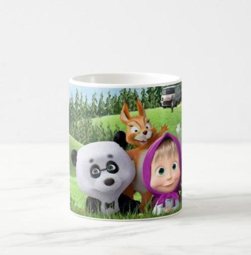 Personalised Masha and The Bear Mug RETURN GIFTS Pretty UR Party Default Title  
