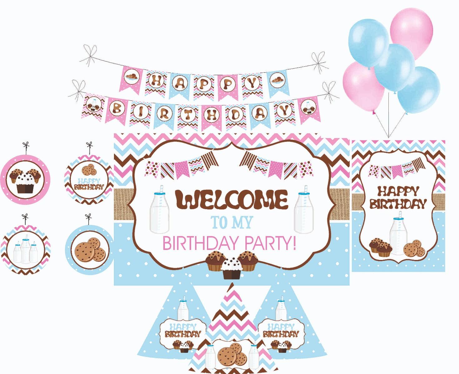 Milk and Cookies Party Decorations Package - 70 pieces Combo BIRTHDAYS Pretty UR Party Default Title  