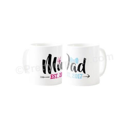 Mom-Dad to Be Baby Shower Couple Mug BABY SHOWER Pretty UR Party   