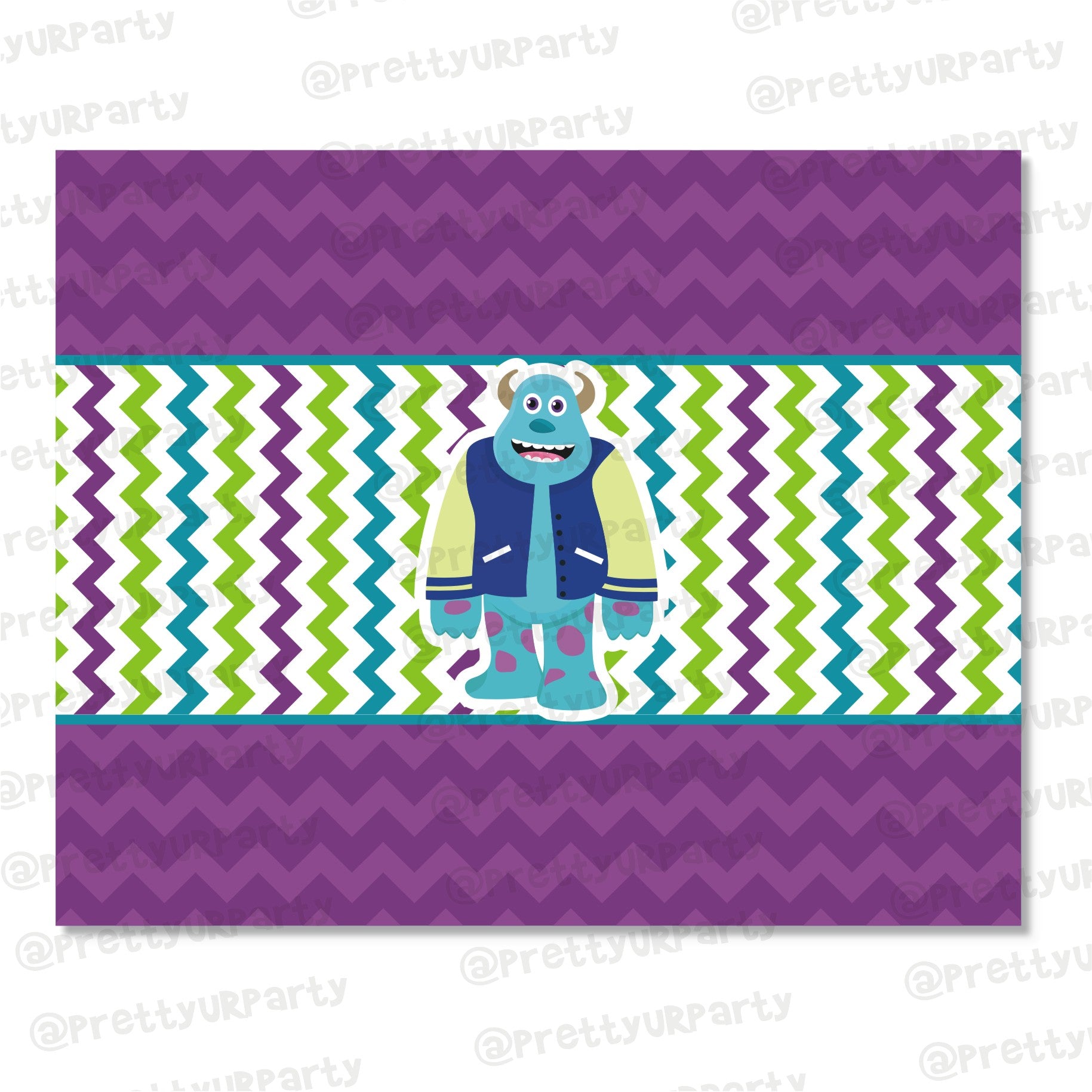 Monsters Inc. Theme Chocolate Wrappers THEME PARTIES Pretty UR Party Default Title  