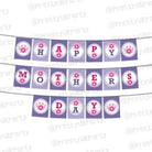 Pink and Purple Polka and Flowers Mothers Day Bunting ALL PARTY SUPPLIES Pretty UR Party   
