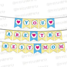 Blue and Yellow Mothers Day Bunting ALL PARTY SUPPLIES Pretty UR Party   