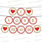 Red and Brown Mothers Day Bunting ALL PARTY SUPPLIES Pretty UR Party   