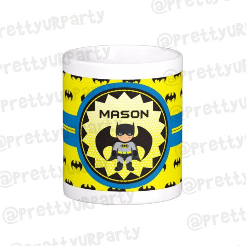 Personalised Batman Inspired Mug THEME PARTIES Pretty UR Party   