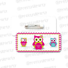 Girly Owl Badge / Name Tag PERSONALISED Pretty UR Party   