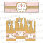 Pink and Gold Ballet Napkin Rings THEME PARTIES Pretty UR Party Default Title  