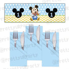 Baby Mickey Mouse 1st birthday Napkin Rings ALL PARTY SUPPLIES Pretty UR Party Default Title  